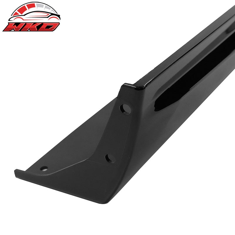 Fits 10-15 Chevy Camaro Rocker Style Add On Side Skirts Rocker Panel Gloss Black