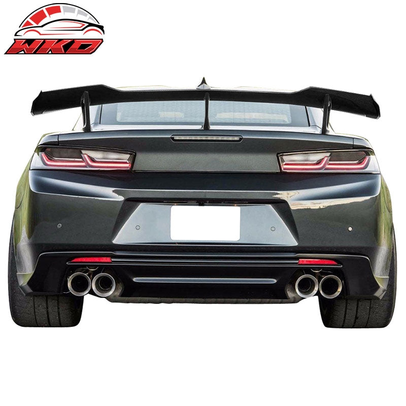 Fit 16-24 Chevy Camaro ZL1 1LE Style Rear Trunk Spoiler Wing Lip ABS Gloss Black