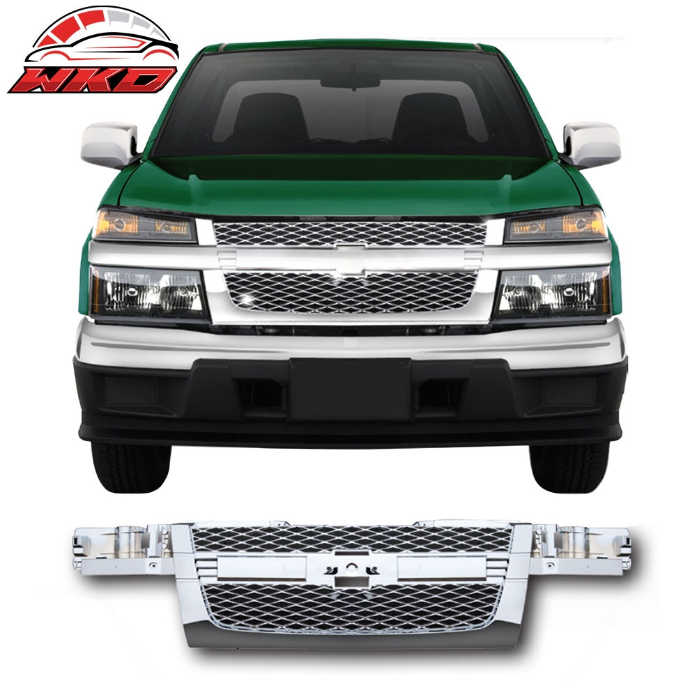 Fits 04-12 Chevy Colorado OE Style ABS Front Bumper Grille Replacement - Chrome