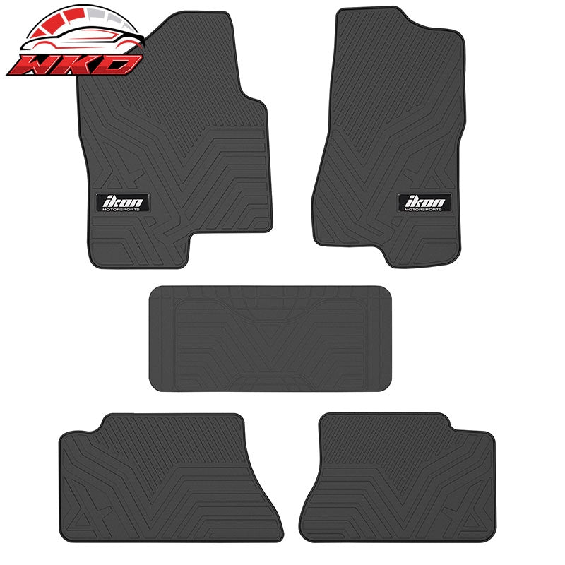 For 99-06 Chevy Silverado 1500 Crew Cab Latex Floor Mats All Weather Carpets 5PC