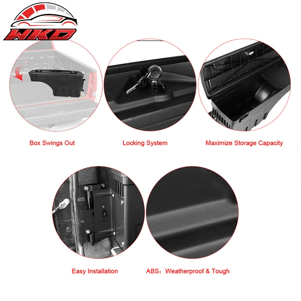 Fits 07-18 Silverado Sierra Truck Bed Storage Box Toolbox Passenger Side