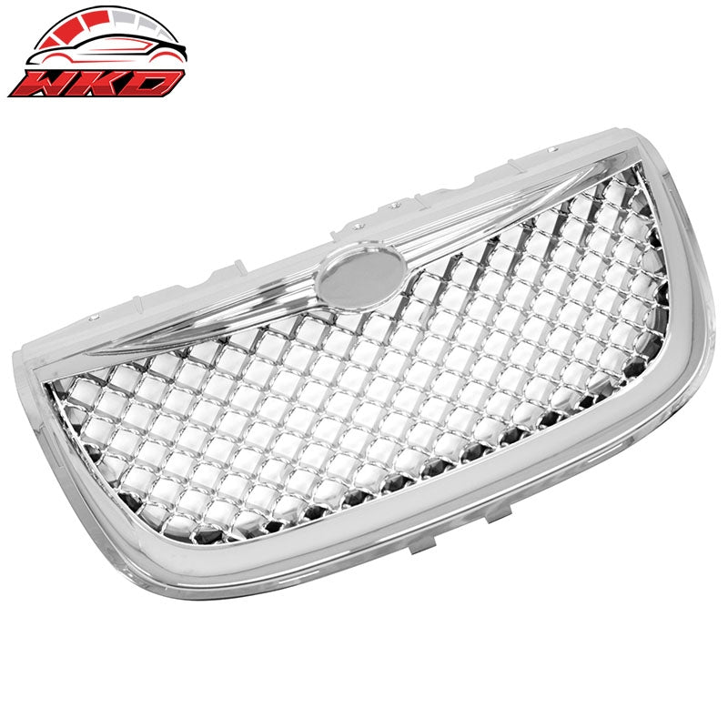Fits 99-04 Chrysler 300M Front Bumper Hood Upper Mesh Grille Replacement Chrome