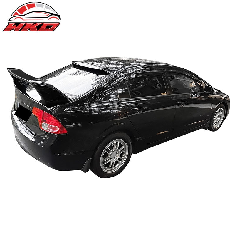 Fits 06-11 Honda Civic 4DR Sedan Mugen Style Trunk Spoiler Wing Gloss Black ABS