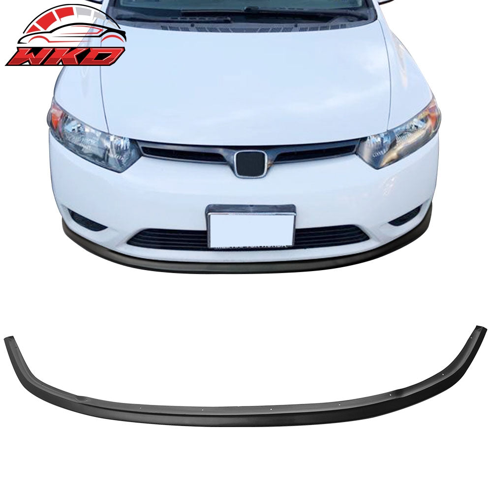 Fits 06-08 Honda Civic Coupe 2Dr STI Style Front Bumper Lip Spoiler Unpainted PU