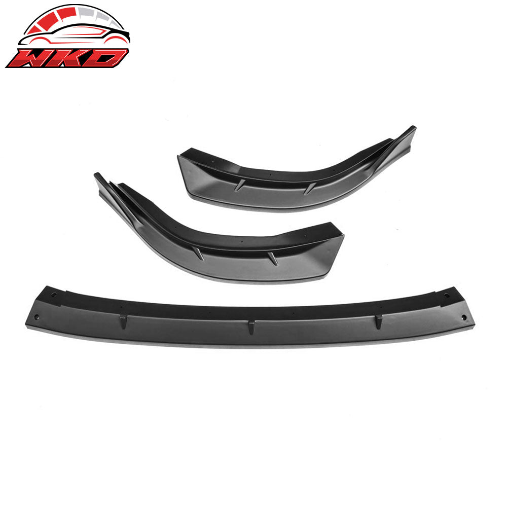 Fits 06-08 Honda Civic Sedan IKON Style Matte Black Front Bumper Lip Spoiler 3PC