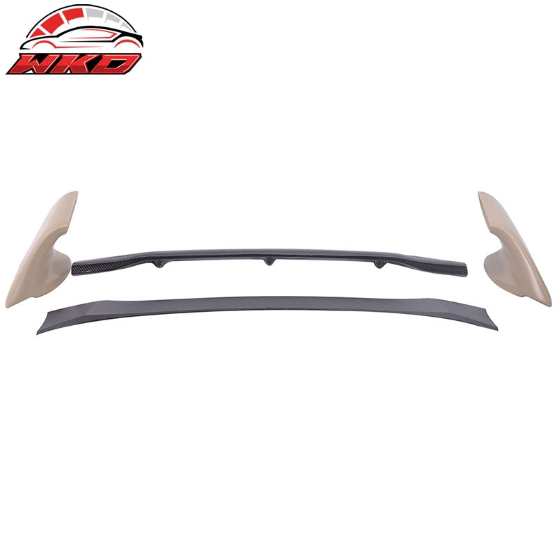 Fits 12-15 Honda Civic Sedan Mugen Style Rear Trunk Spoiler Carbon Fiber CF 4PCS