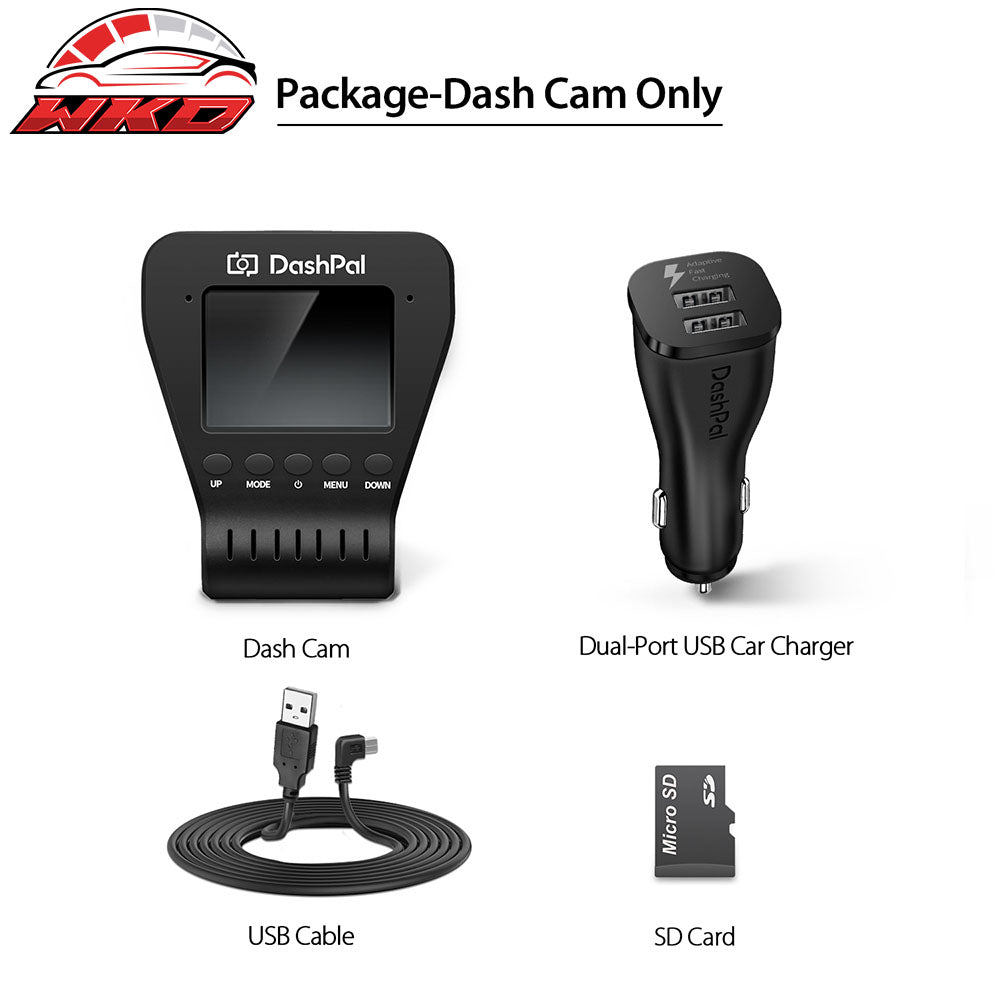 DashPal 1080P 170Ąă DVR Vehicle Camera Video Recorder Dash Cam HDR