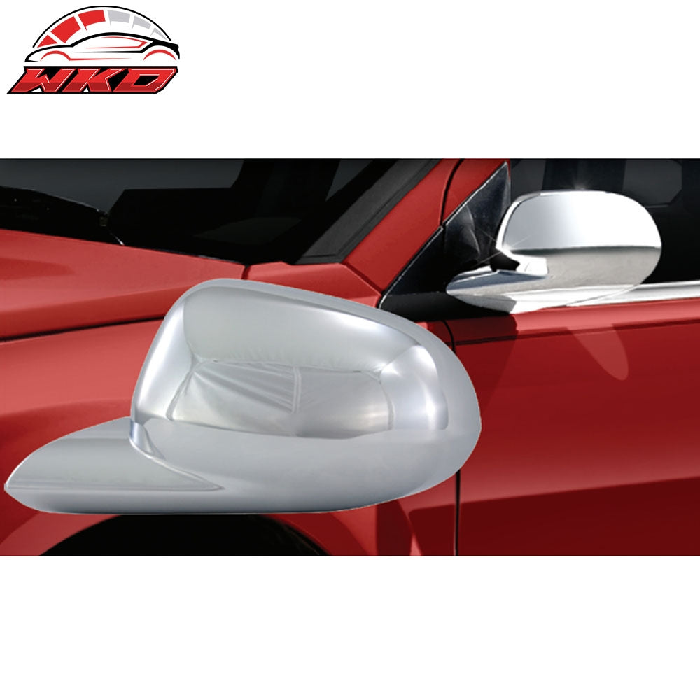 Fits 07-12 Dodge Caliber 2PCS Side Rearview Mirror Cover Cap Replacement Chrome