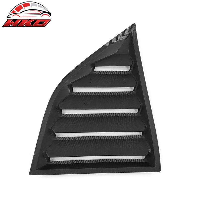Fits 08-23 Dodge Challenger XE V4 Style Side Window Louvers Carbon Fiber Print