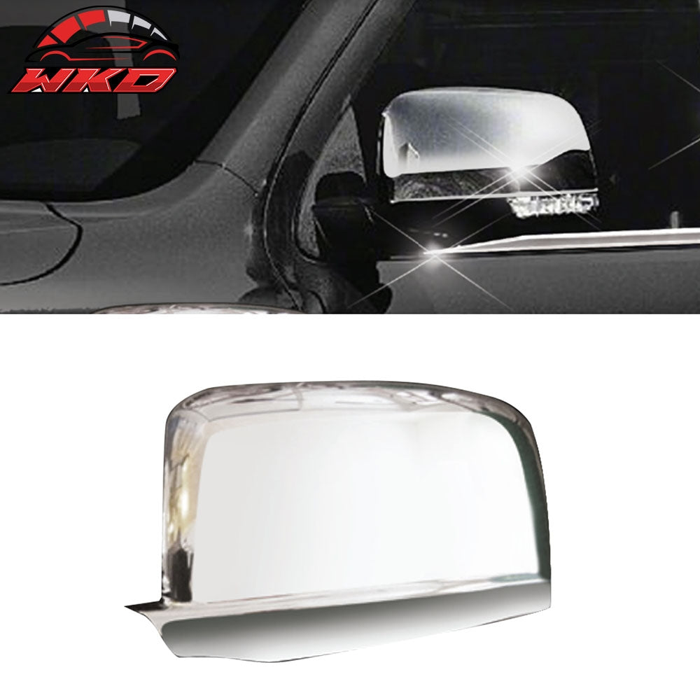 Fits 11-21 Dodge Durango Grand Cherokee Rearview Mirror Cover Overlay Chrome ABS