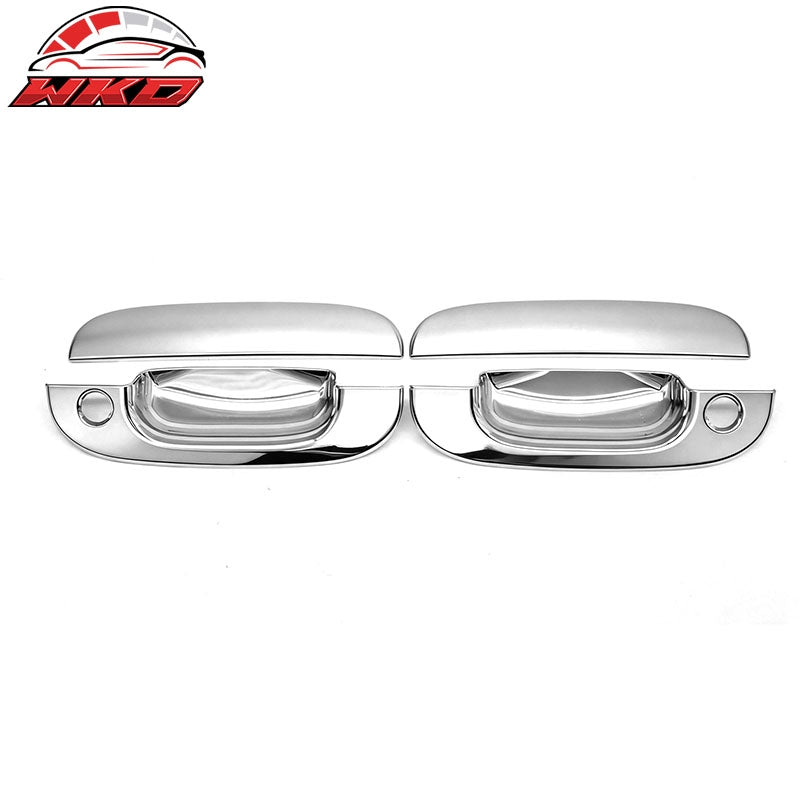 Fits 94-01 Dodge Ram 1500 2500 3500 Chrome Door Handle Covers w/ 2 Key Holes