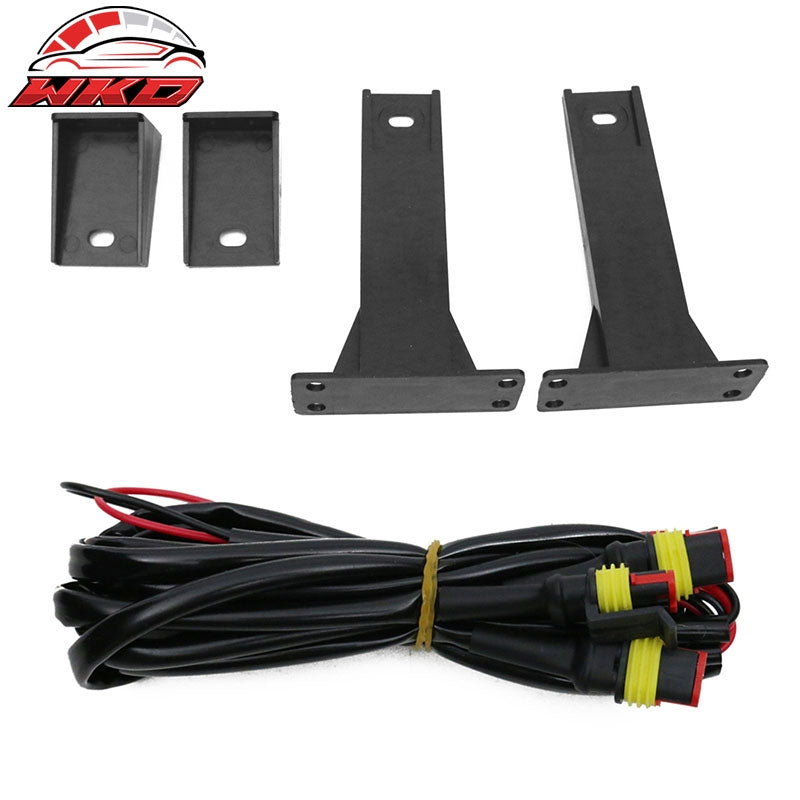 For 13-24 Dodge Ram 1500 Rebel Style Front Bumper Grille W/LED Light Gloss Black