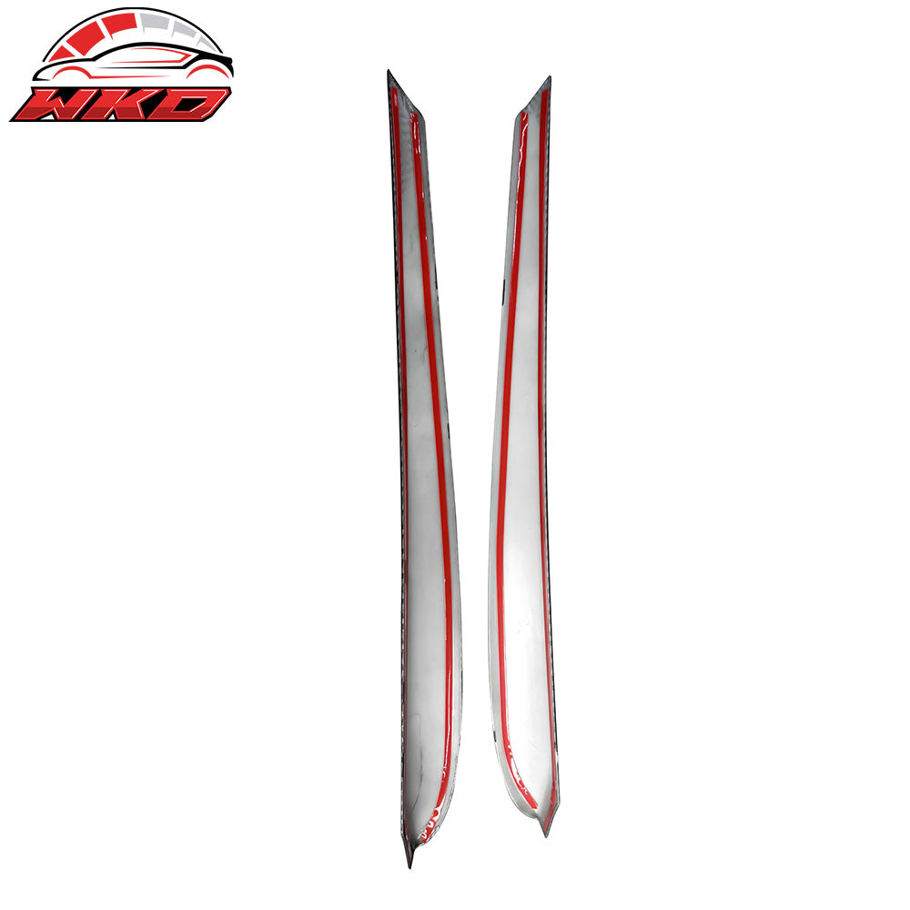 For 21-23 Tesla Model 3 23 Y Front Door Panel Trim Matte Carbon Fiber Print 2PCS