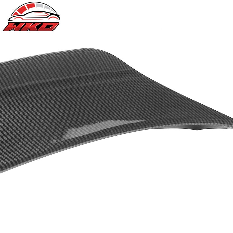 For 20-24 Ford Explorer Carbon Fiber Print Duckbill Trunk Spoiler Middle Lip ABS