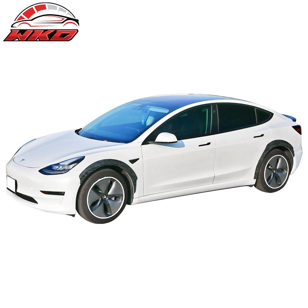 Fits 17-23 Tesla Model 3 Fender Flares Wheel Strip Trim Forged Carbon Fiber 8PC
