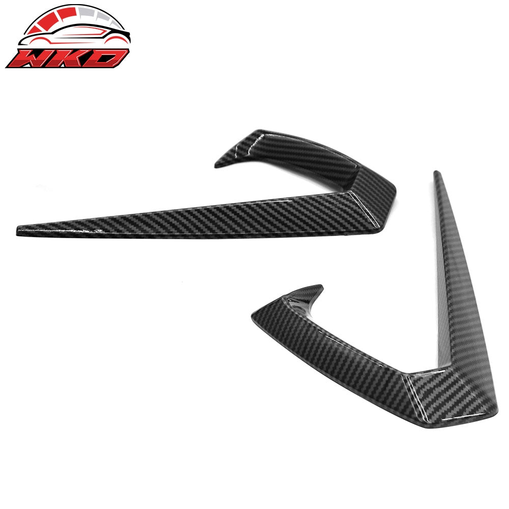 Fits 25-26 Tesla Model Y Juniper Side Fender Trim Carbon Fiber Print Vent Decor