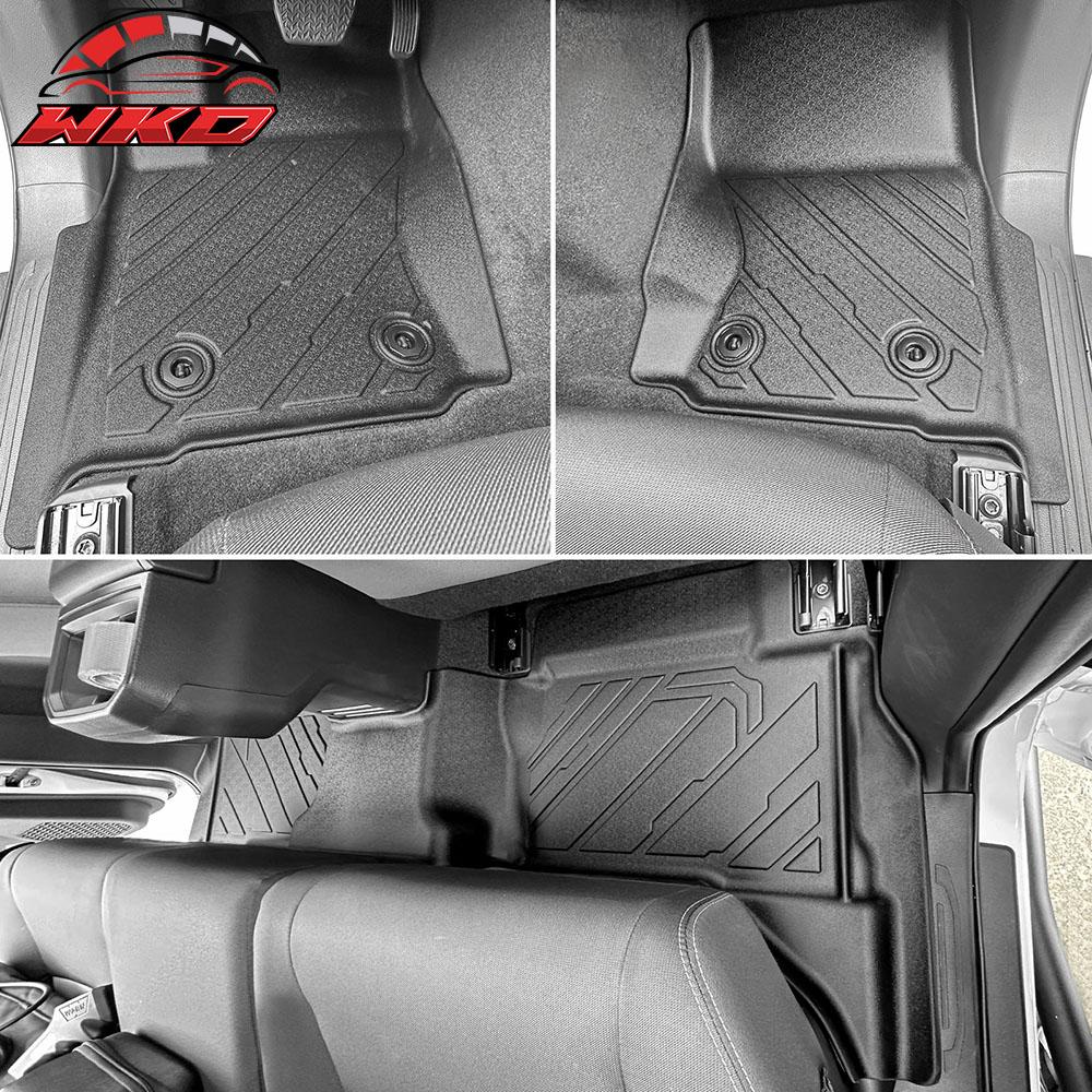 Fits 24-25 Tacoma Crew Cab TPE Floor Mats All Weather Protection Liners Carpets