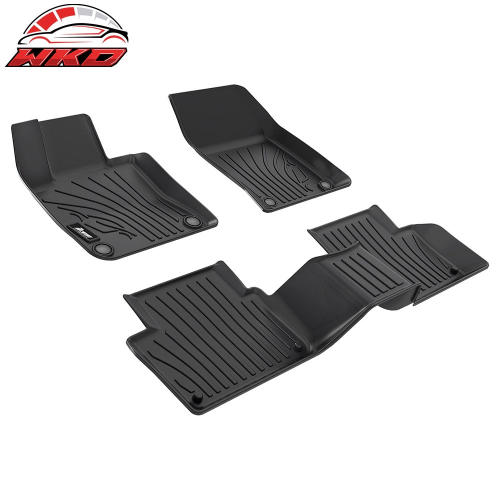 Fits 19-25 Volvo S60/19-21 V60 Floor Mats TPE All Weather IKON Style 3D Carpets