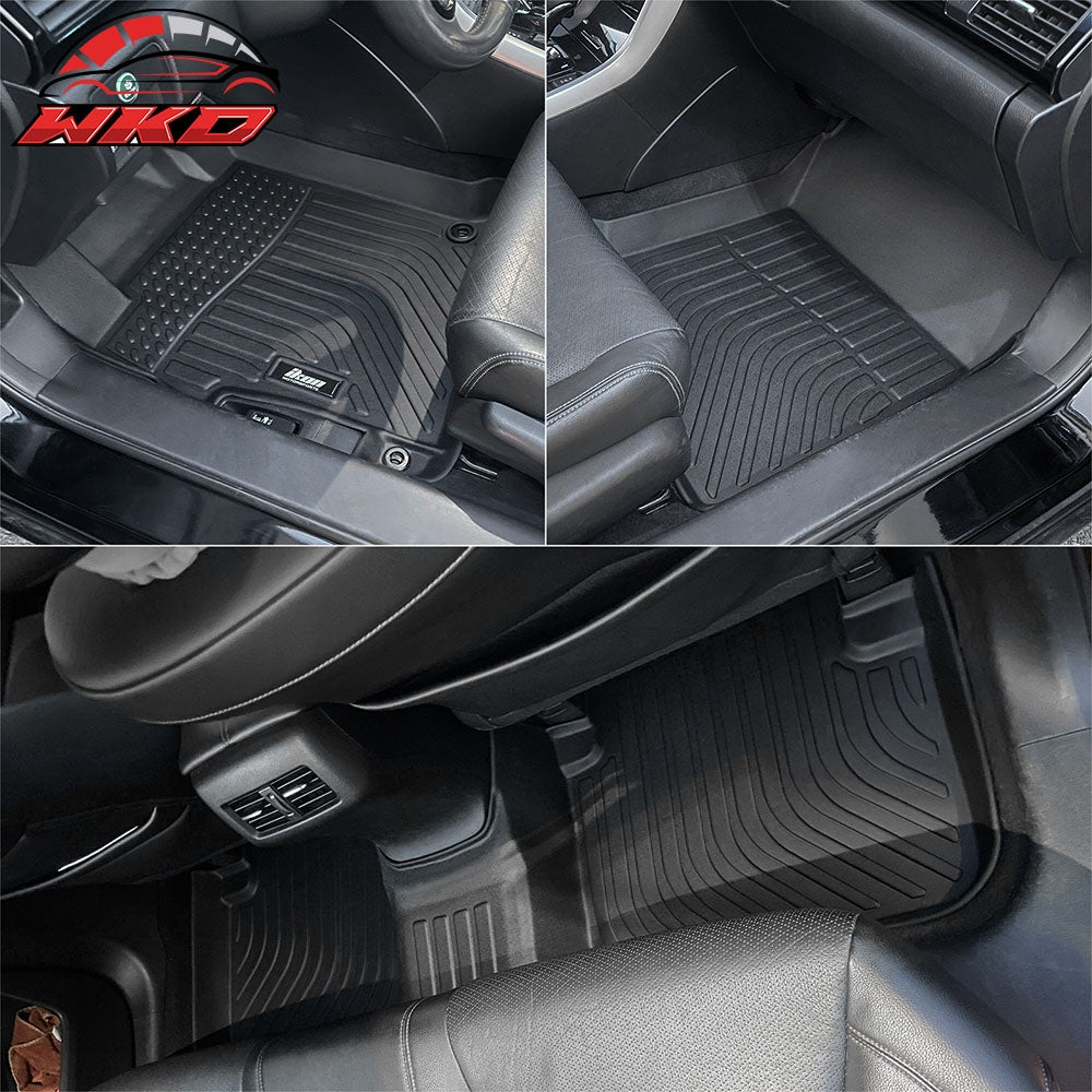Fits 13-17 Honda Accord All Weather 3D Molded Floor Mats Front Rear Carpets TPE