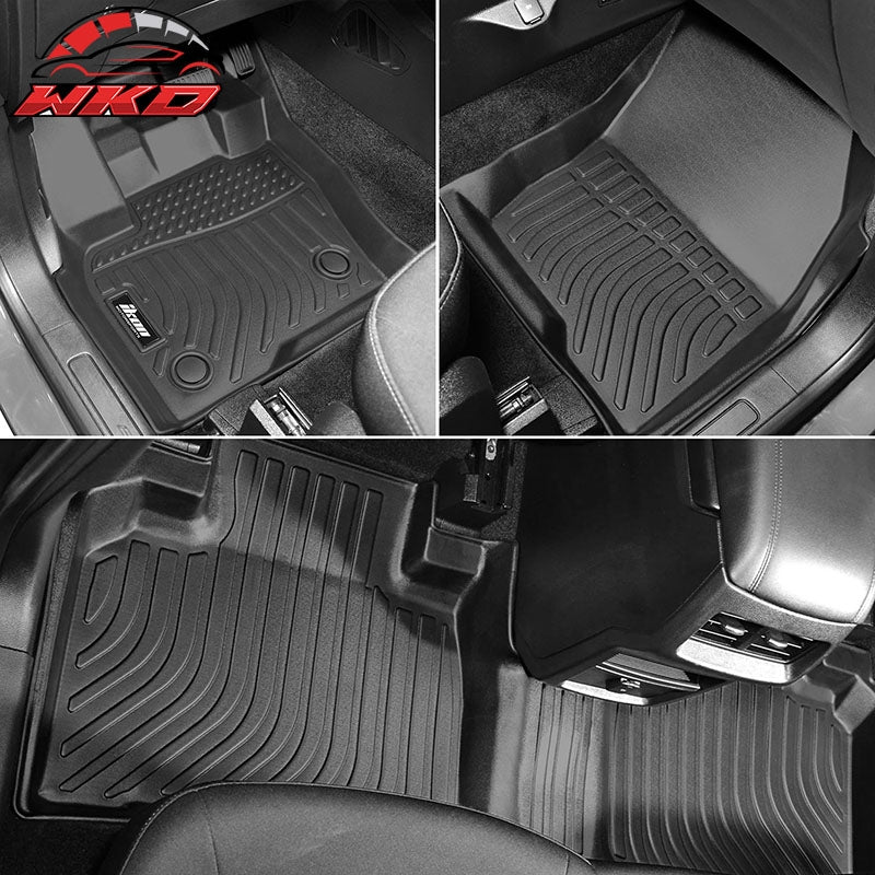 Fits 15-24 Ford Edge Carbon Fiber Texture Rear Cargo Cover + 3D TPE Floor Mats