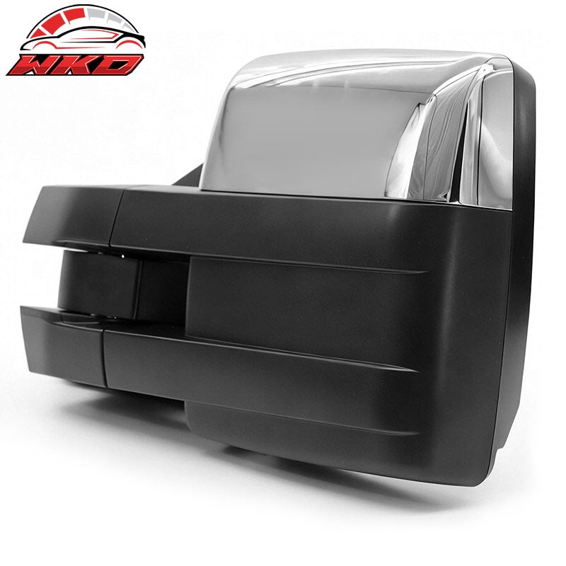 For 07-14 Ford F-150 Power Heated Side Towing Mirrors w/ LED Signal Puddle Light