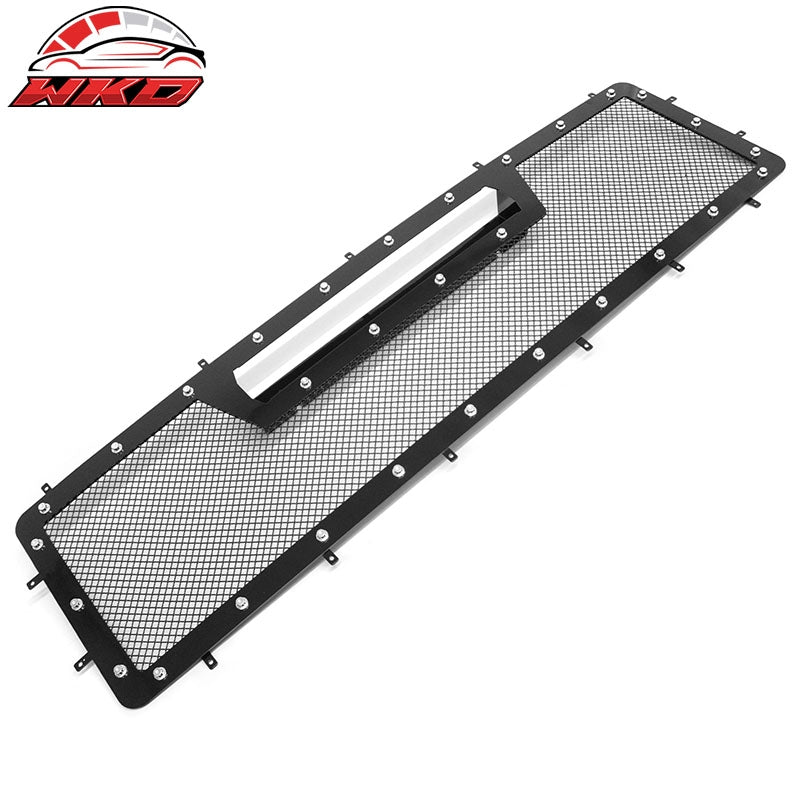 Fits 2008-2010 Ford F-250 F-350 Super Duty Grille Black Mesh + Chrome Rivets