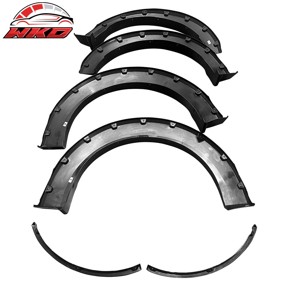 Fits 15-17 Ford F-150 Rivet Bolt Style Fender Flares Wheel Cover Smooth PP 4PCS