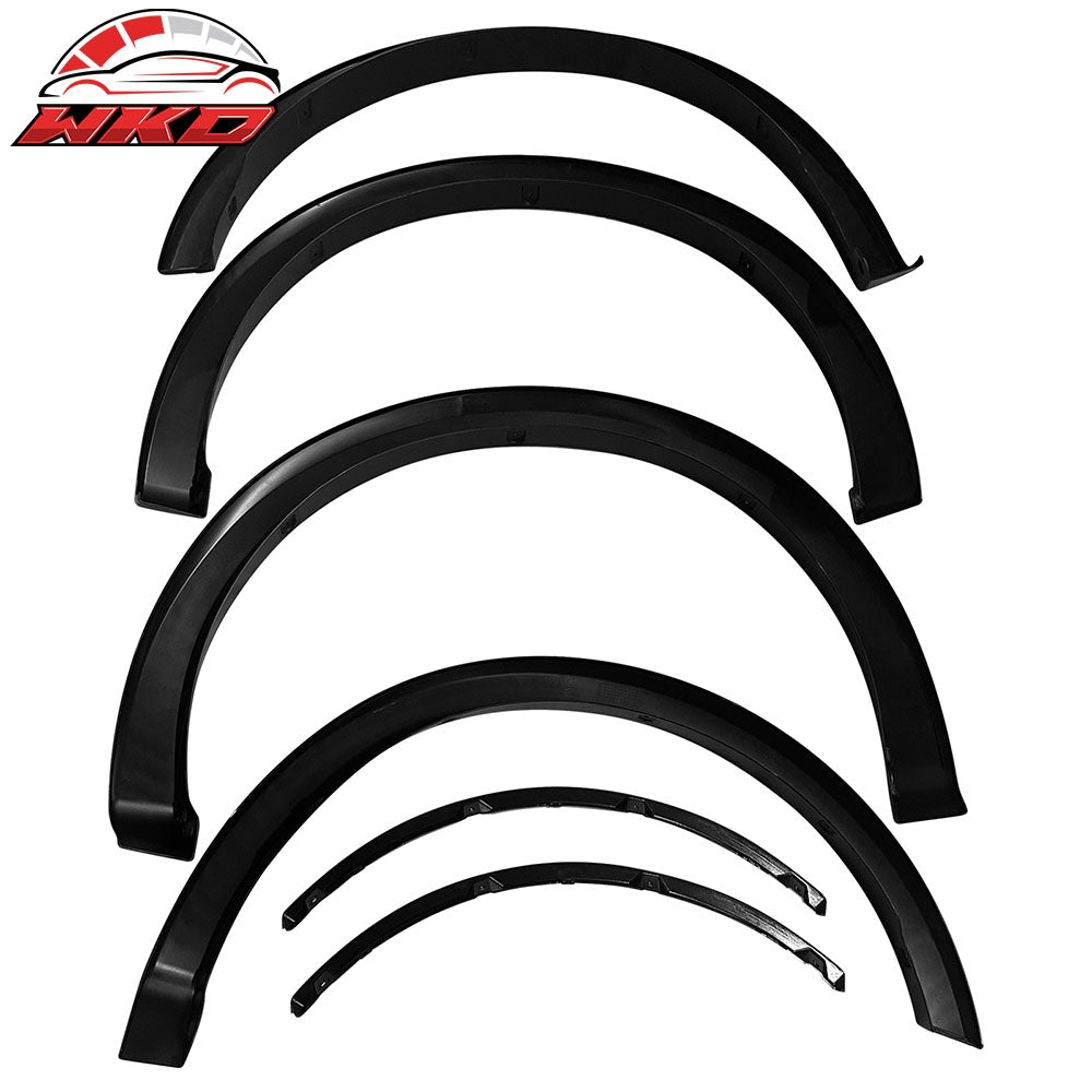 Fits 21-24 Ford F-150 Side Fender Flare Wheel Arch Extension Cover Black PP 4PCS