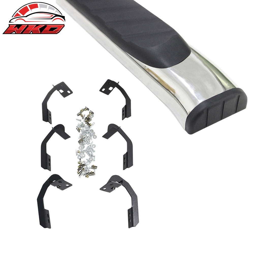 Fits 04-14 Ford F150 Crew Cab Oval OE Style 5" Running Board Side Step Nerf Bars