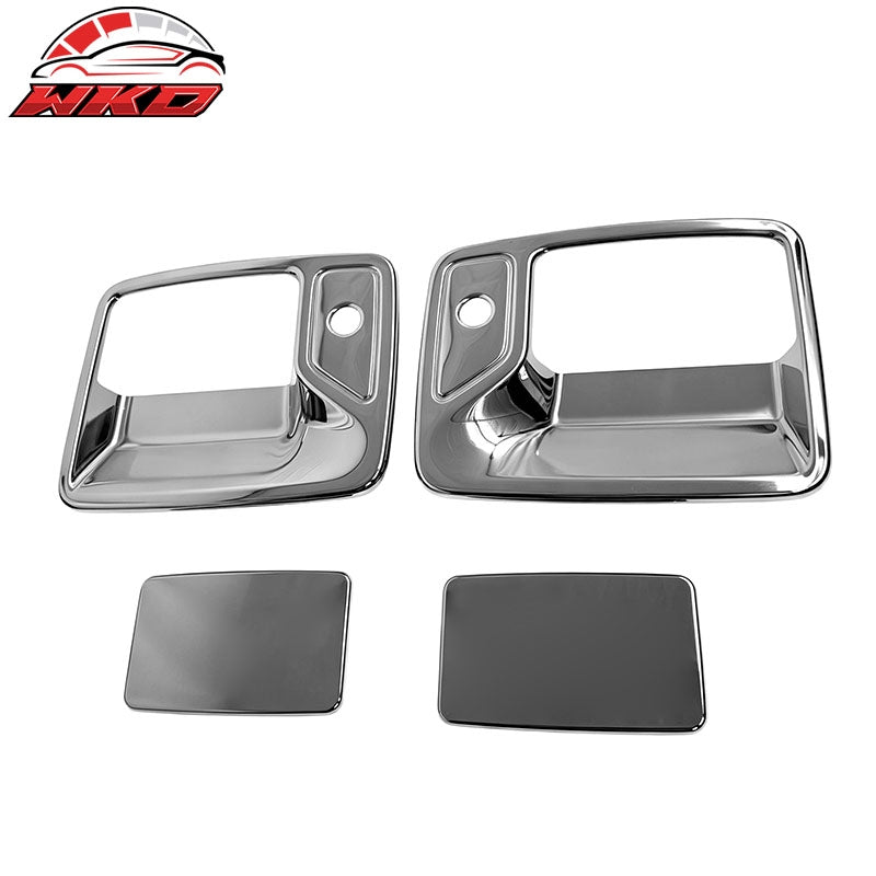 Fits 99-16 Ford F250 F350 F450 Super Duty Chrome Door Handle Covers 2 Key Holes