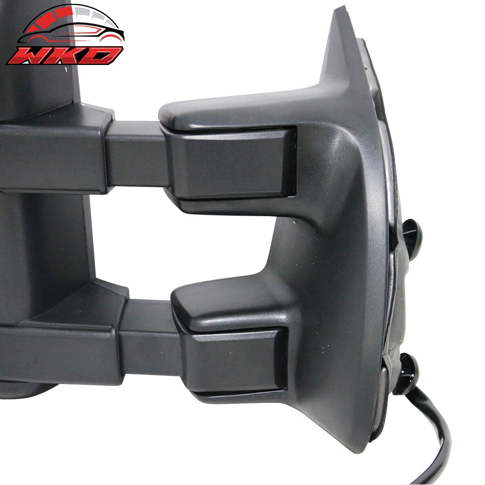 Fits 08-15 F250 Super Duty Towing Tow Mirrors Power Heated Signal Arrow Light