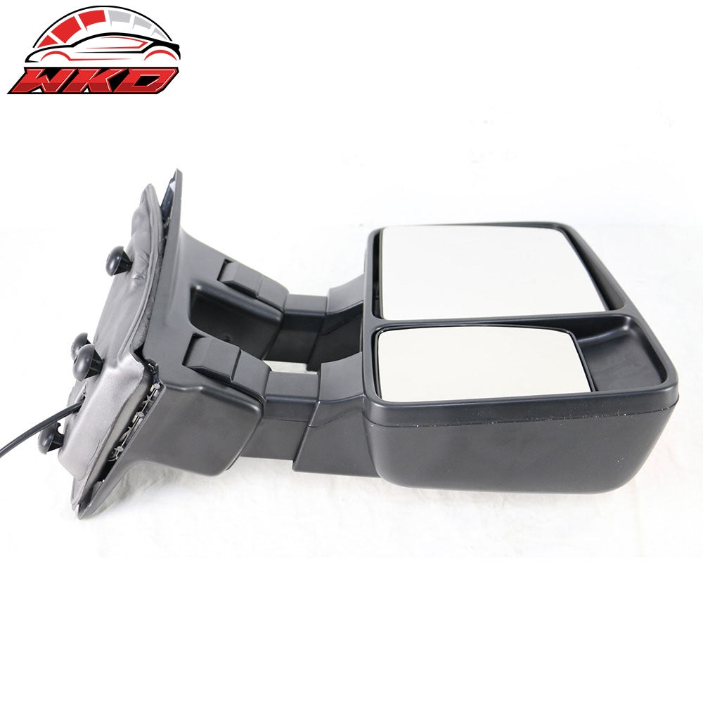 Functional Signal Light Fits 99-15 Ford F250-550 Tow Towing Mirrors Manual Pair