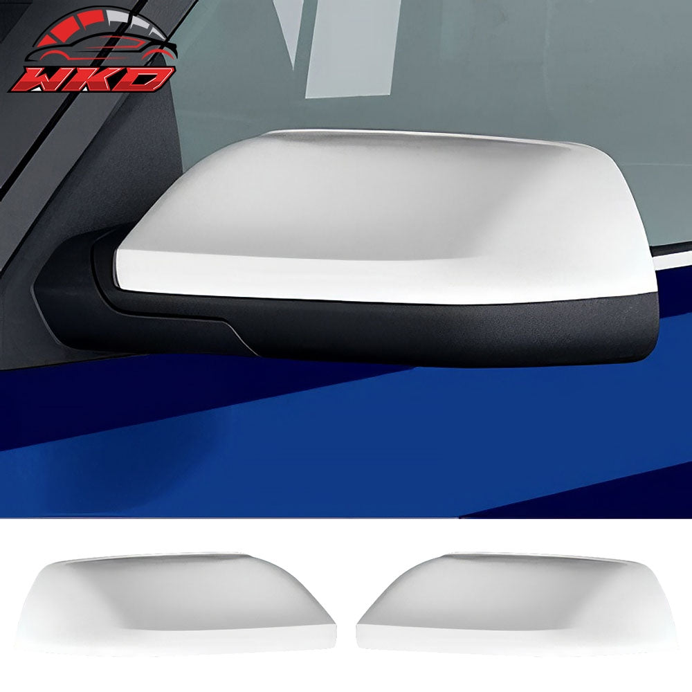 Fits 09-14 Ford Flex 2PC Rear View Side Mirror Covers Cap Replacement ABS Chrome