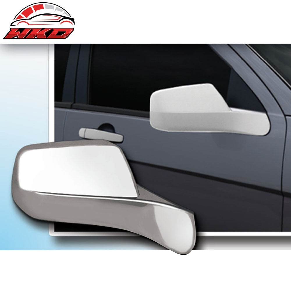 Fits 08-11 Ford Focus 2PC Side Rearview Mirror Cover Cap Trim Replacement Chrome