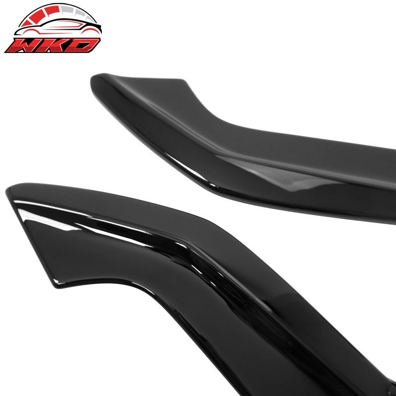 For 24-26 Ford Mustang Ecoboost GT IKON Style Rear Bumper Aprons Gloss Black 2PC