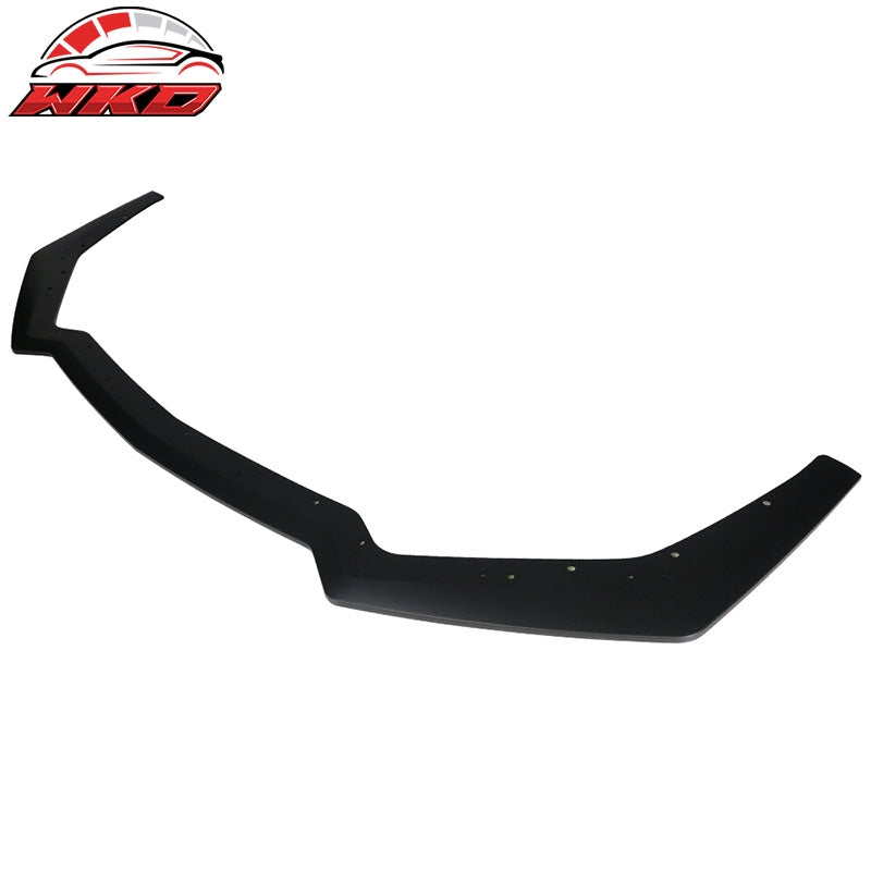 Fits 18-23 Ford Mustang GT Style Front Bumper Lip Spoiler Kit Unpainted Black PP