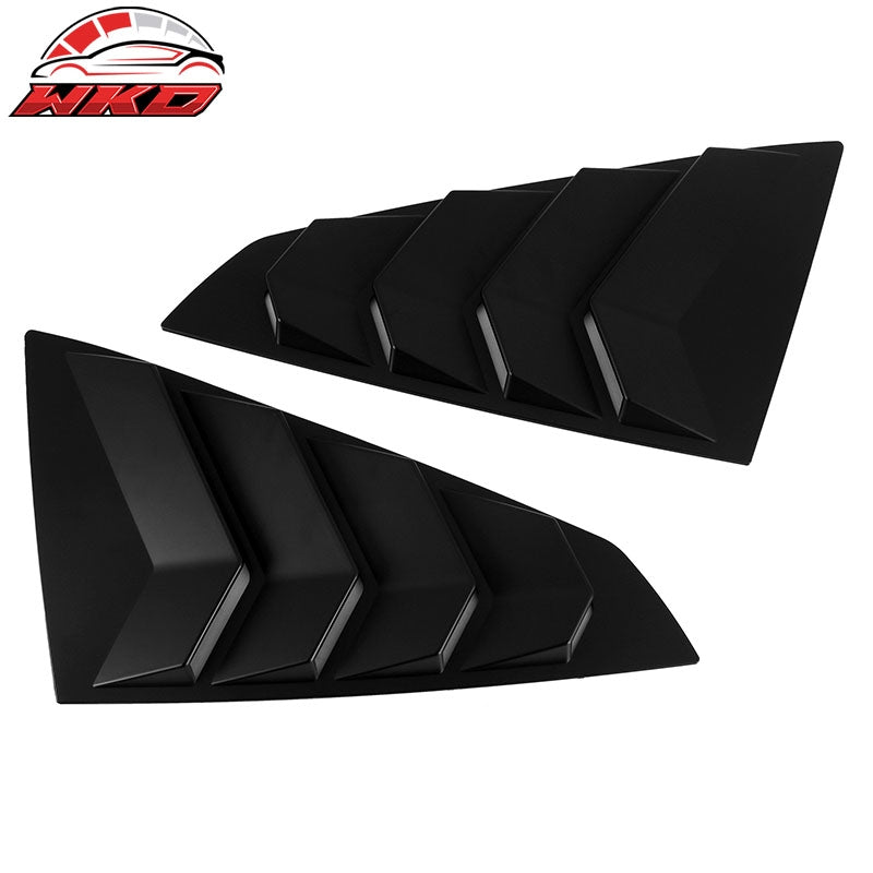 Fits 24-26 Ford Mustang S650 Coupe Side Window Louvers Scoop Vent Matte Black