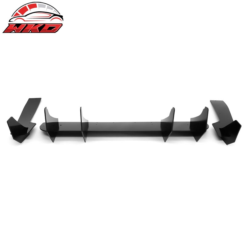 Fits 24-26 Ford Mustang S650 EcoBoost GT Rear Bumper Lip Diffuser Gloss Black PP