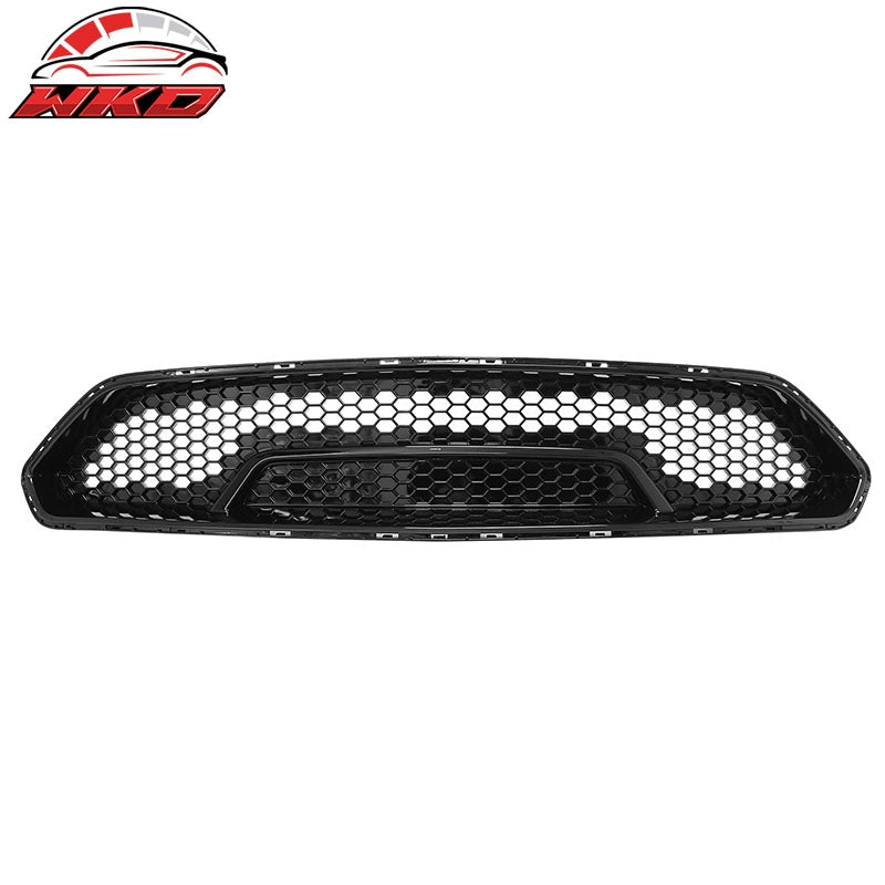 Fits 18-23 Ford Mustang Upper Grille Shelby Super Snake Style Gloss Black Guard