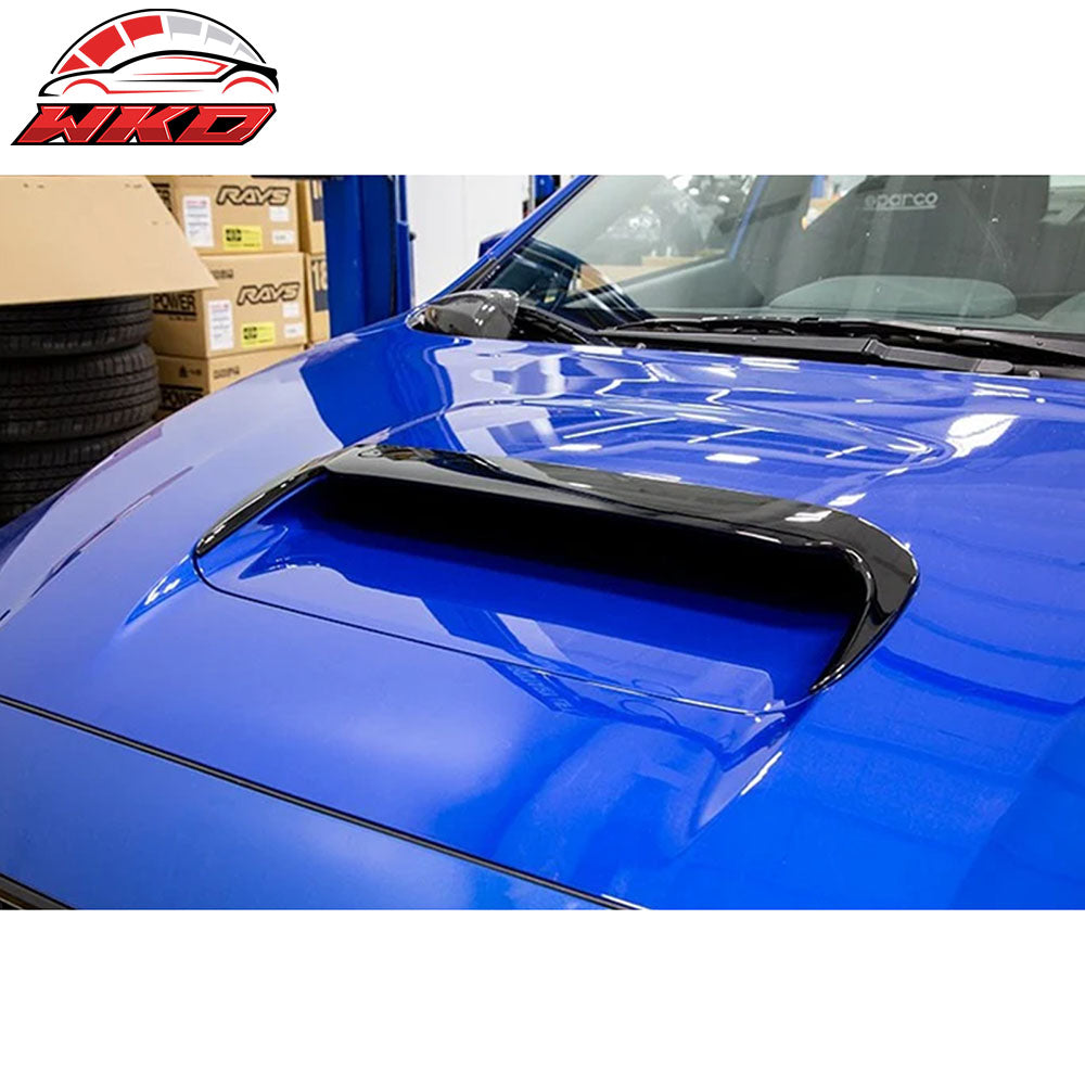 Fits 15-21 Subaru WRX STI D Style Front Air Intake Hood Bonnet Cover Matte Black