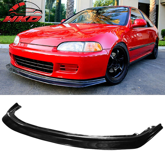 Fits 92-95 Honda Civic Whitecrow Style Front Bumper Cover Conversion W/ Lip PU