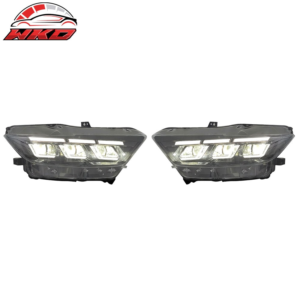 For 15-17 Ford Mustang Mach 1 Style Front Bumper Cover LED Grille 2024 Headlight