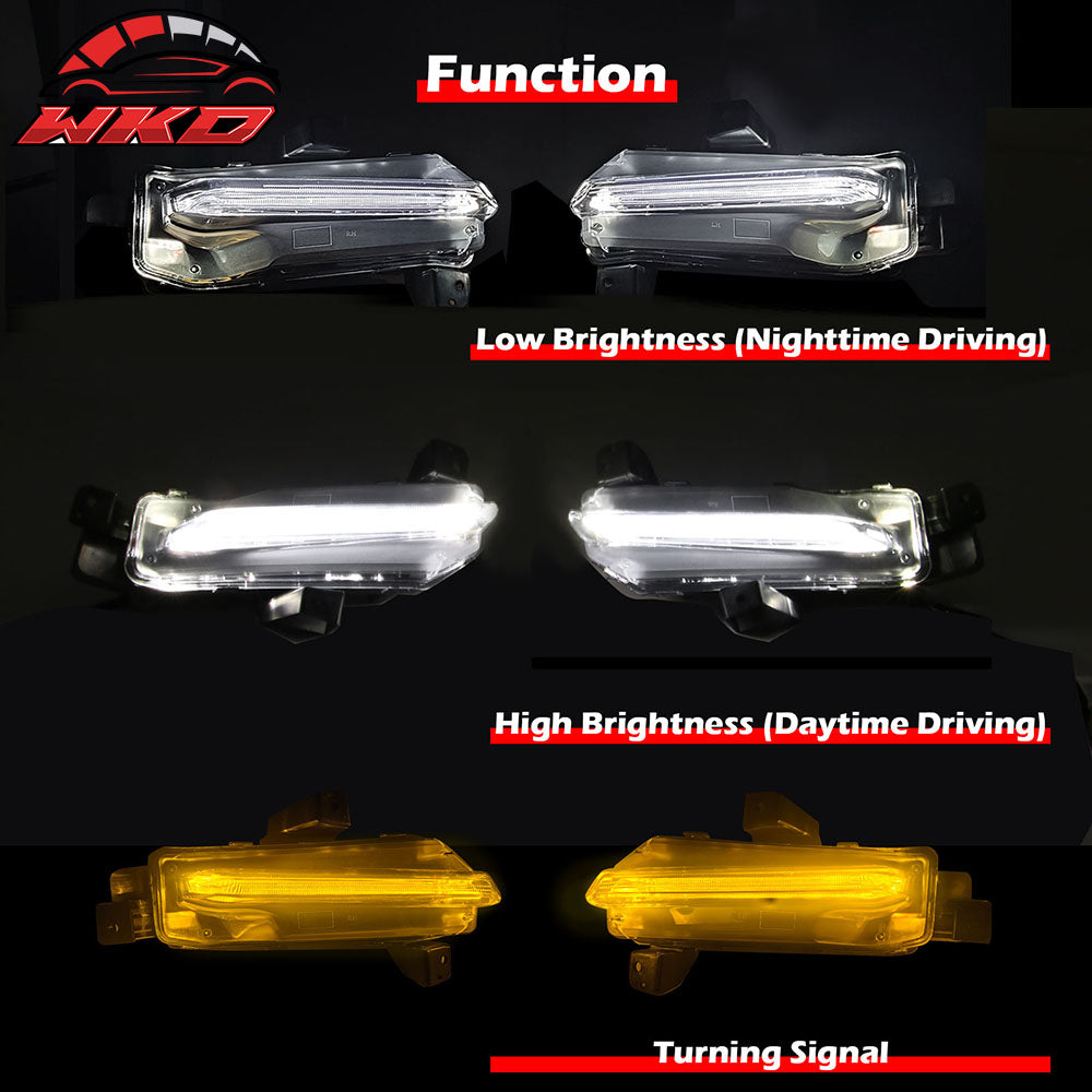 Fits 19-24 Camaro 19 SS Front Bumper Cover LED Turn Signal DRL + Matte Black Lip