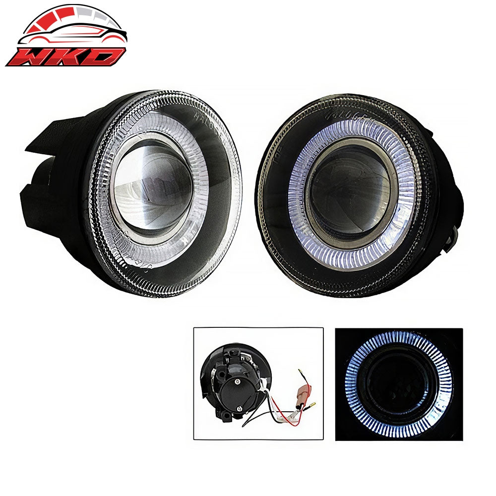 For 01-04 Dodge Durango Front Bumper Halo Projector Fog Lights Black Housing 2PC | Wholesale - Wikond Auto