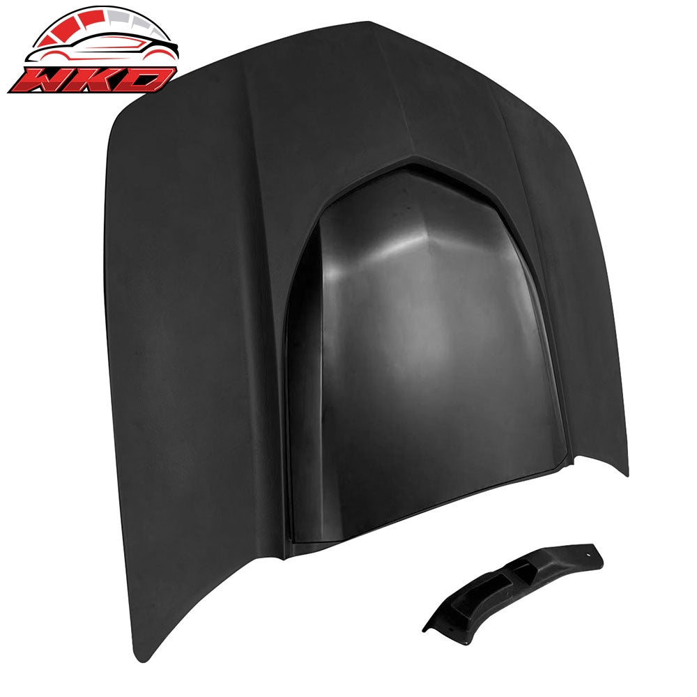 Fits 14-15 Chevy Camaro ZL1 Style Aluminum Front Bumper Hood + Bumper Cover PP