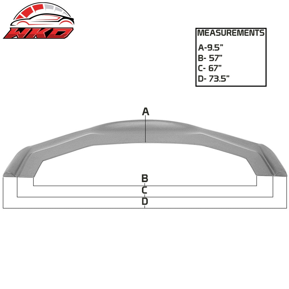 Universal RB Style PP Front Bumper Lip Body Kit Splitter Spoiler Lip Unpainted