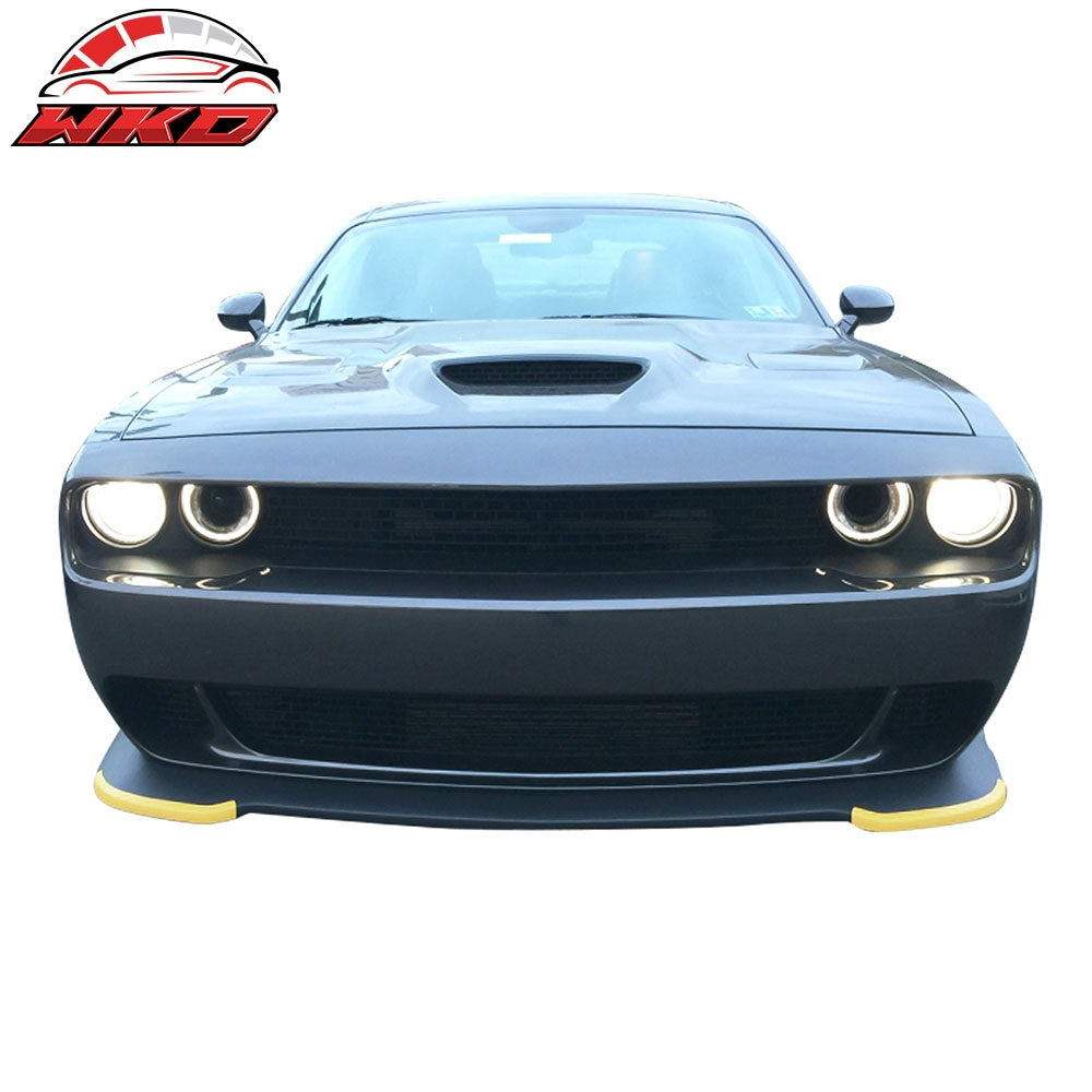 Fits 15-23 Dodge Challenger SRT Scat Pack 2PCS Front Bumper Lip Protector