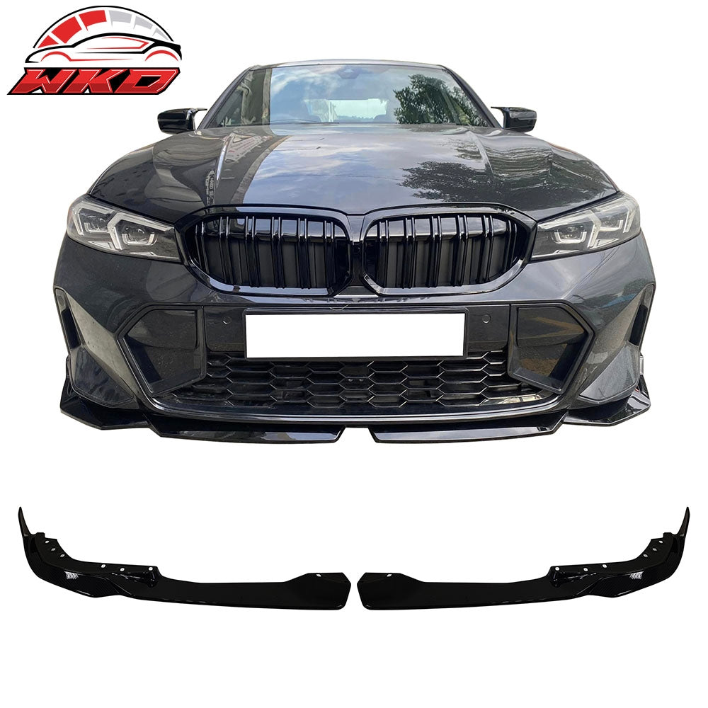 Fits 23-26 BMW G20 3-Series LCI & M340i MP Front Bumper Lip Splitter Gloss Black