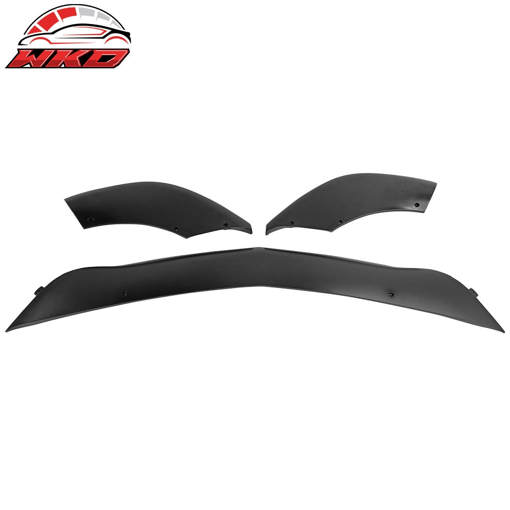 Fits 12-14 Benz W204 C Class GH Style Front Bumper Lip Spoiler Splitter ABS 3PCS