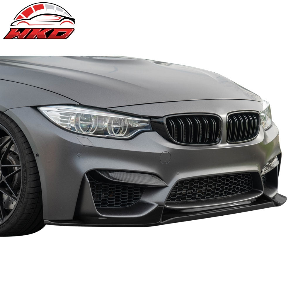 Fits 15-20 BMW F80 M3 F82 F83 M4 VRS Style Front Bumper Lip Spoiler Splitter PU